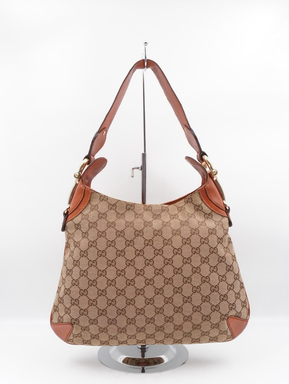 CR06 🤎 Gucci GG Canvas Horsebit Creole